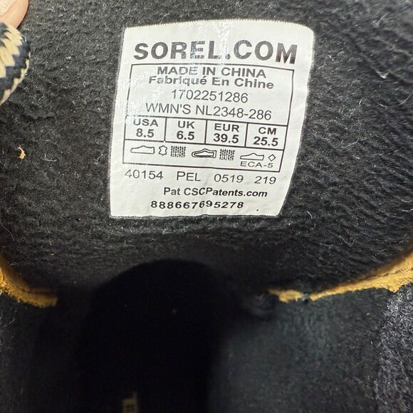 Sorel Slimpack Lace II Winter Boot Elk Tan Brown Nubuck Leather Women’s Size 8.5 - Picture 11 of 11